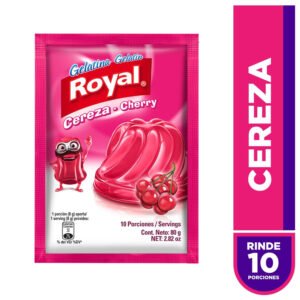 Gelatina En Polvo Royal Sabor A Cereza Sobre - 80 g Gelatina En Polvo Royal Sabor A Cereza Sobre - 80g