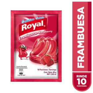 Gelatina En Polvo Royal Sabor A Frambuesa Sobre - 80 g Gelatina En Polvo Royal Sabor A Frambuesa Sobre - 80g