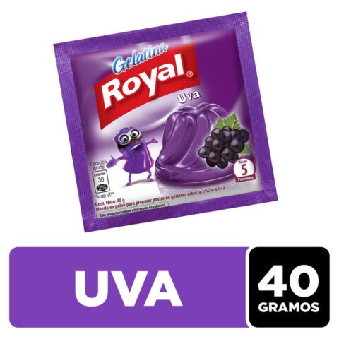 Gelatina En Polvo Royal Sabor Uva Sobre - 40 g Gelatina En Polvo Royal Sabor Uva Sobre - 40g