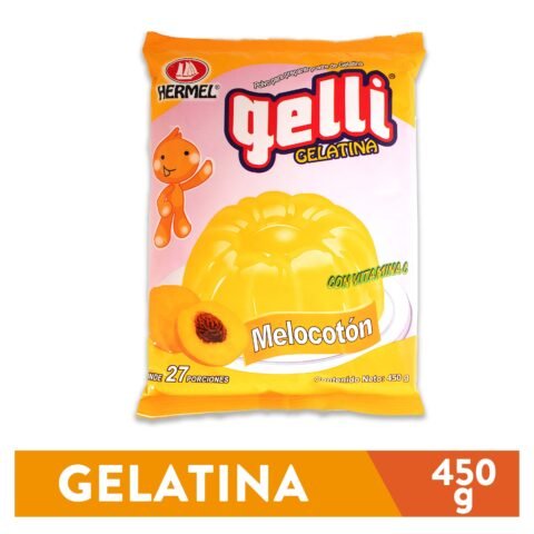 Gelatina Hermel Gelli, Melocotón -450 g Gelatina Hermel Gelli, Melocotón -450g