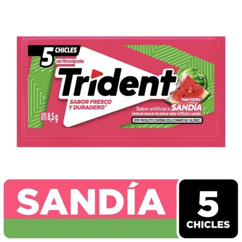 Goma Mascar Trident Slab 5S Sandía - 8.5 g