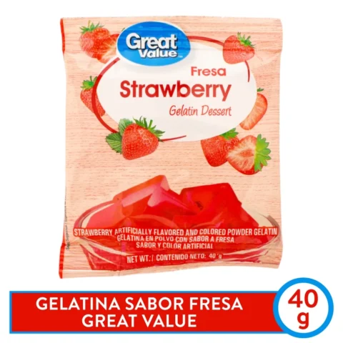 Great Value Gelatina Sabor Fresa 40 Gr
