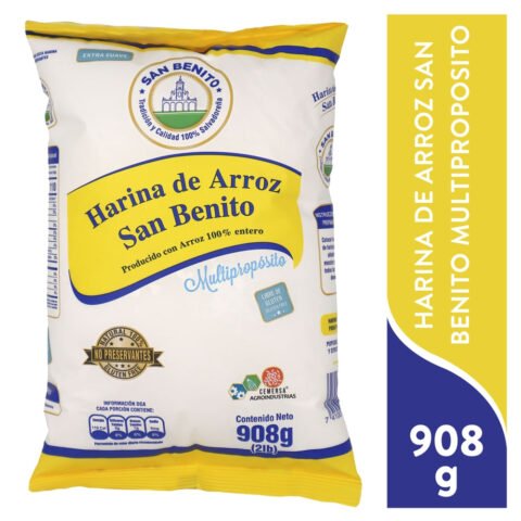 Harina de Arroz, San Benito, multiproposito- 908 g Harina De Arroz San Benito 908 G