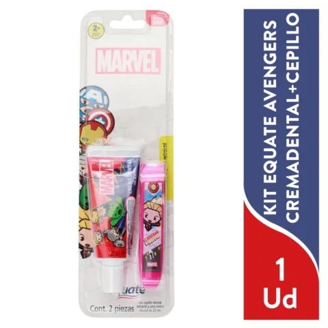 Kit dental Equate Avengers crema y cepillo