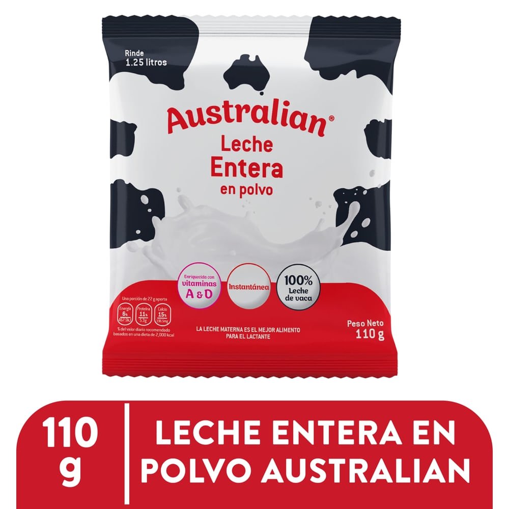 Leche Entera En Polvo Australian - 110 g