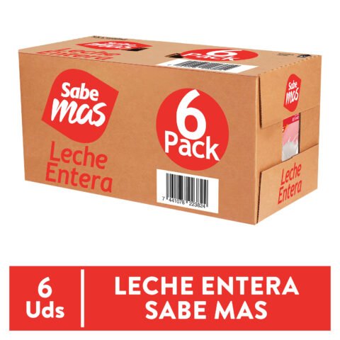 Leche entera Sabemas caja 6 pack - 6 L
