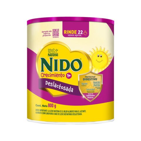 Leche Instantánea Nestlé Nido 1+ Deslactosada Complementario Lata - 800 g