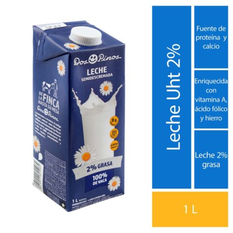 Leche Semidescremada Dos Pinos -1 L