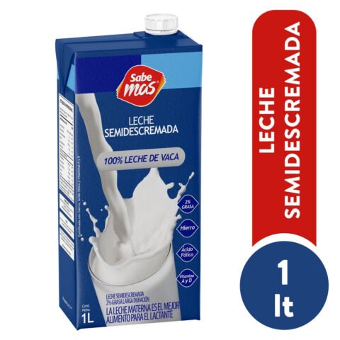 Leche Semidescremada Sabemas UHT - 1 L