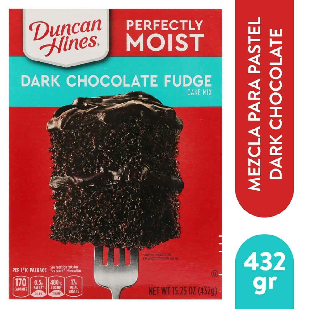 Mezcla para pastel Duncan Hines chocolate negro - 432 g