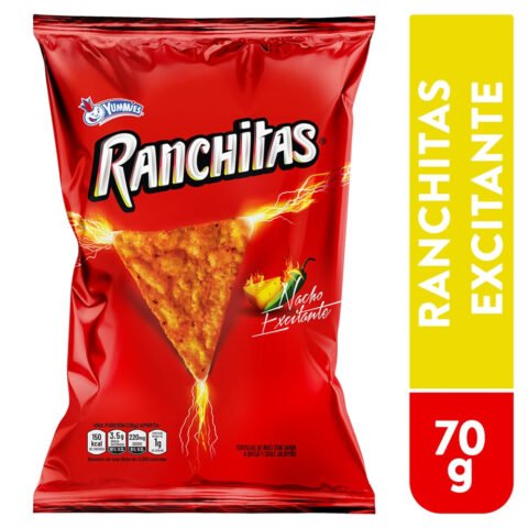 Nachos Yummies ranchitas sabor queso y chile jalapeño - 70 g
