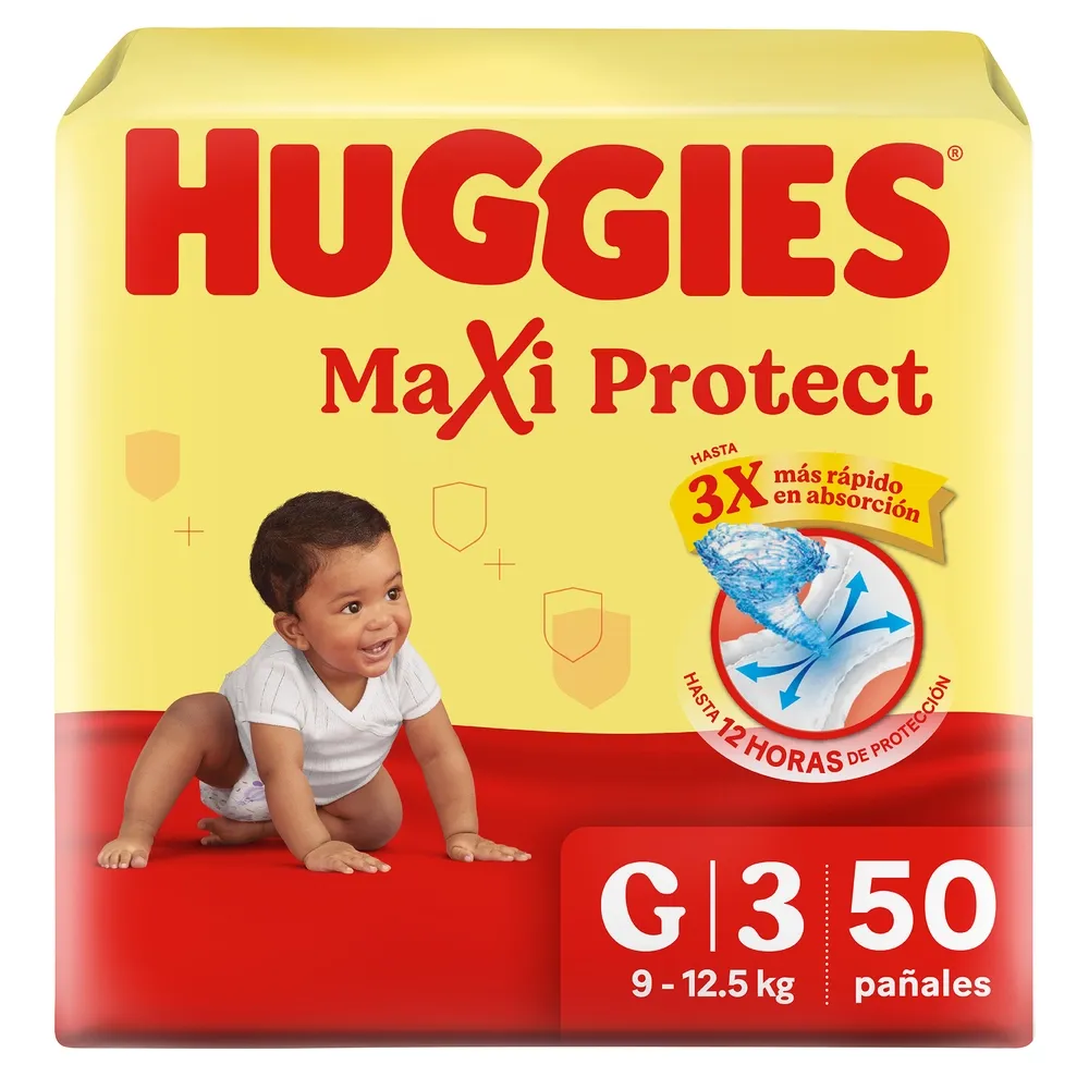 Pañales Huggies Maxi Protect Etapa 3/G - 50 Unidades