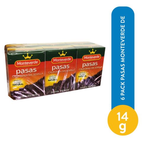 Pasas Monteverde 6 Pack - 84 g