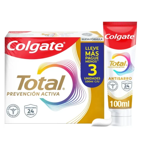 Pasta Dental Colgate Total Antisarro Prevención Activa 3 Pack - 300ml