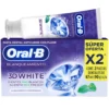 Pasta Dental Oral-B 3D White Blanqueadora - 2 uds de 67 ml c/u