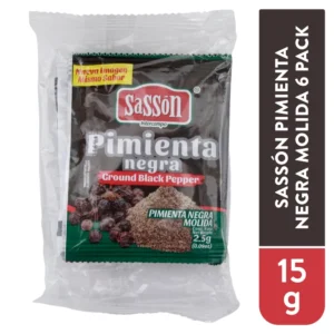 Pimienta negra Sassón molida 6 pack - 15 g