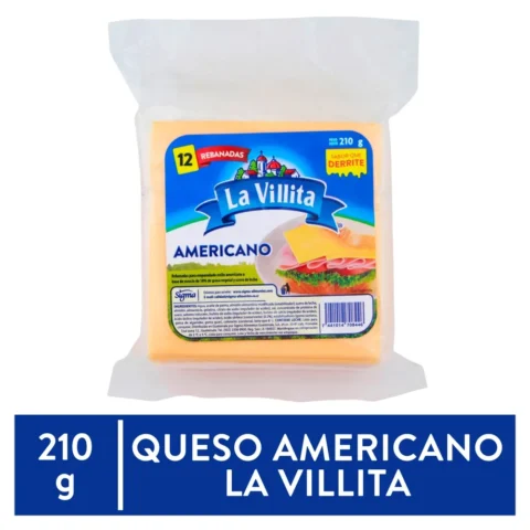 Queso La Villita Americano Amarillo - 210 g