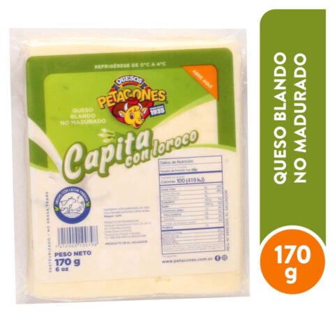 Queso Petacones Capita Con Loroco Blando No Madurado - 170 g
