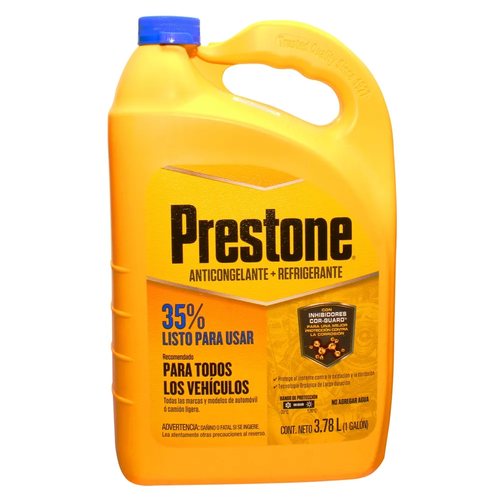Refrigerante para carro Prestone mezcla precisa - 3.78 L