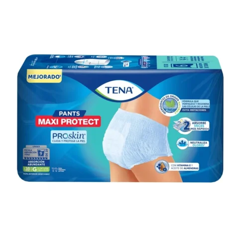 Ropa interior unisex tipo calzón Tena Pants Maxi Protect Absorción Abundante para tu día a día Talla Chico Mediano - 16 piezas