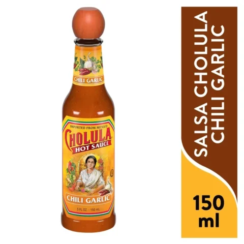 Salsa Cholula picante chili y ajo - 150 g