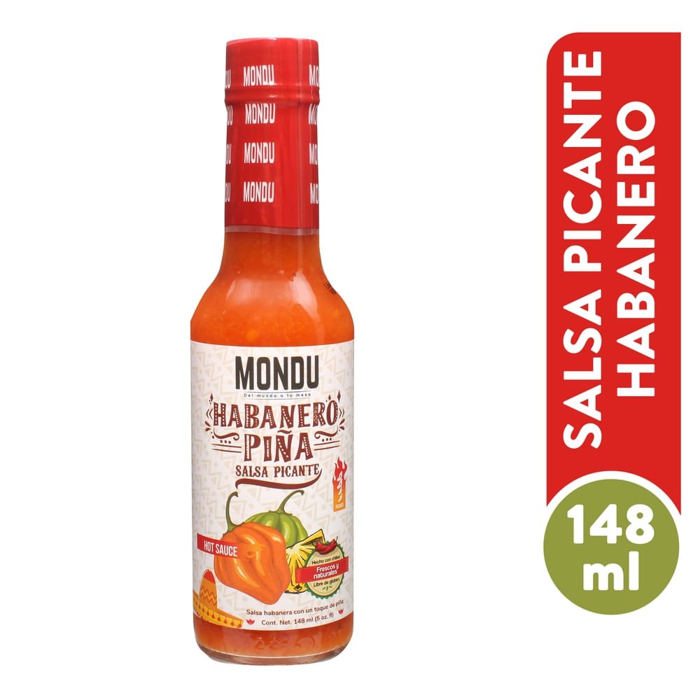 Salsa Mondu Habanero Piña - 148 ml