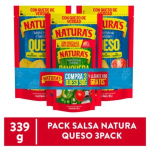 Salsas Natura's Queso más Ranchera 3 pack - 339 g
