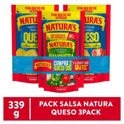Salsas Natura's Queso más Ranchera 3 pack - 339 g