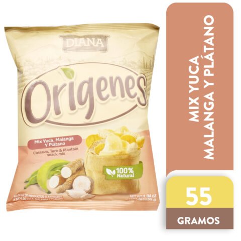 Snack Diana mix origen yuca, malanga y plátano -165 g