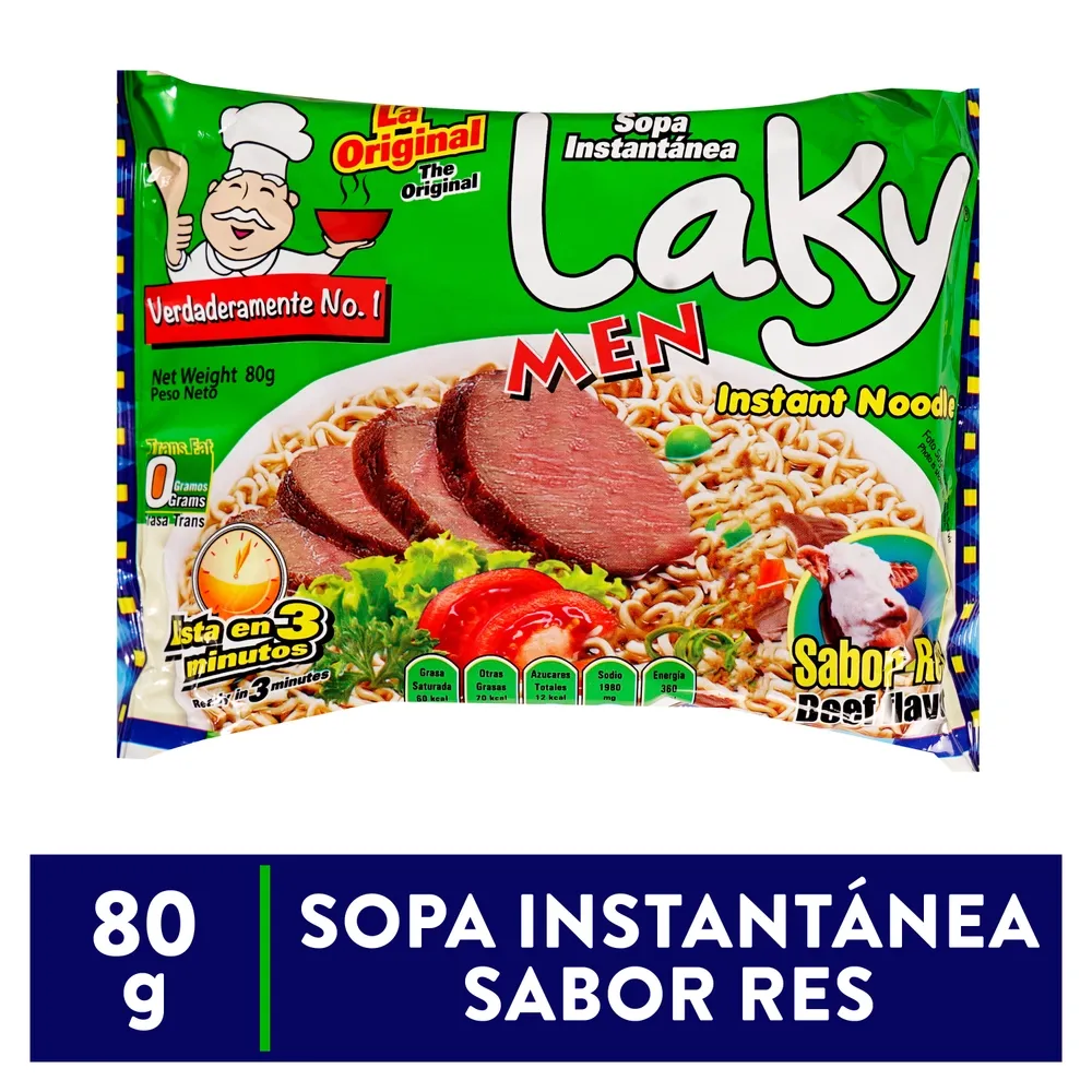 Sopa Laky sabor res en bolsa - 80 g