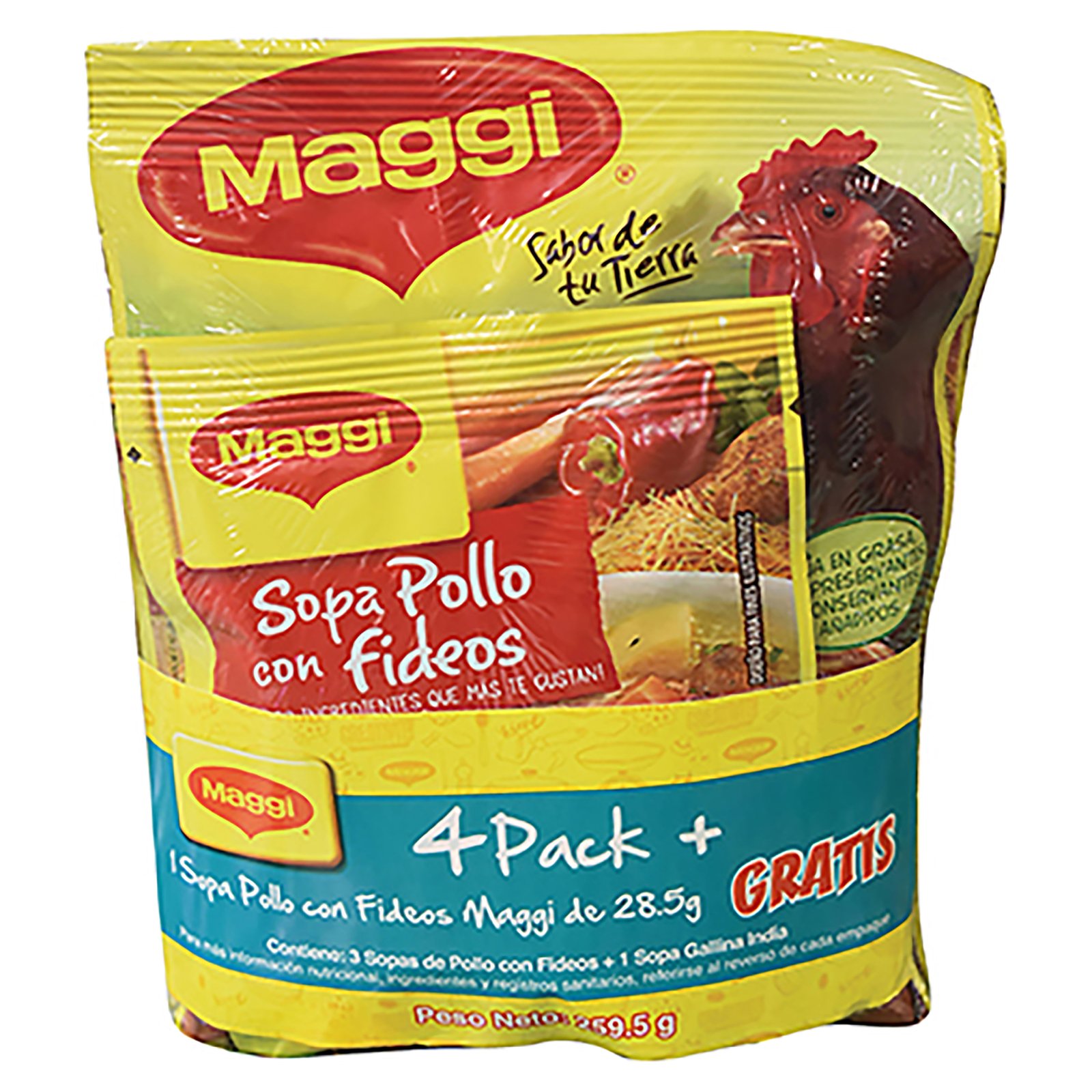 Sopas Maggi 3Pollo 1 gallin 4Pk Mas Sopit Sopas Maggi 3Pollo 1Gallin 4Pk Mas Sopit