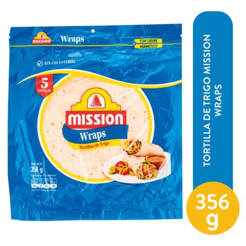 Tortilla Mission de Trigo Wraps 5 Unidades - 356 g