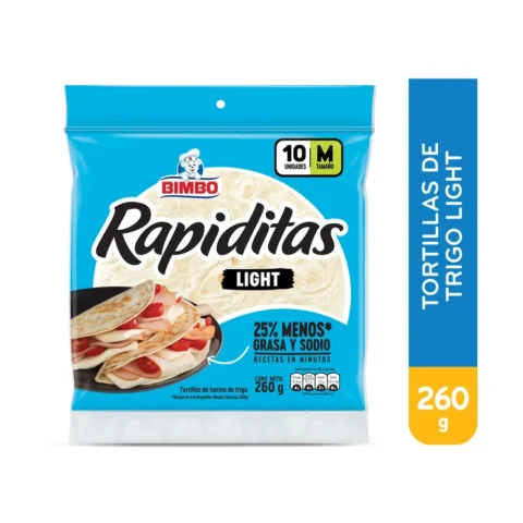 Tortillas de Trigo Light Bimbo Mediana 10 Unidades - 260 g