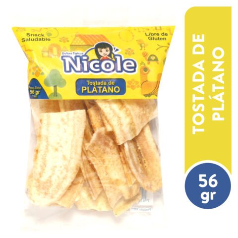 Tostada de Platano Dulces Nicole bolsa - 56 g