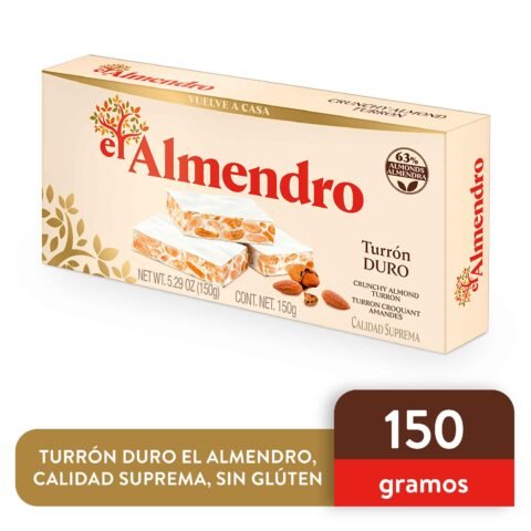 Turrón Duro El Almendro, Calidad Suprema, Sin Glúten-150 g