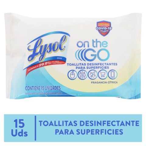 Wipes Lysol To Go Citrus 15Ea