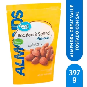 Almendras Great Value Tostadas con Sal - 397 g