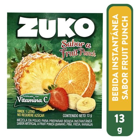 Bebida Instantánea Zuko Fruit Punch - 13 g para comprar online en Estados Unidos
