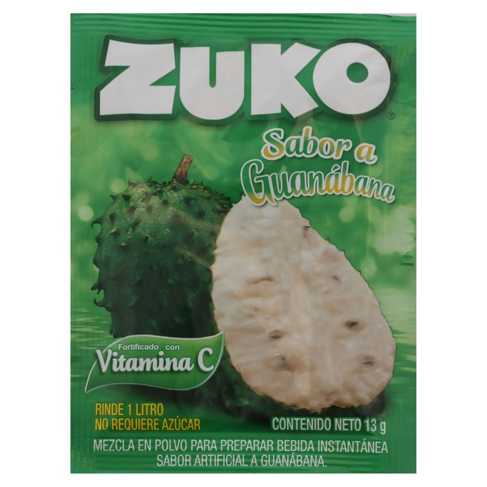 Bebida Instantánea Zuko Guanábana - 13 g para comprar online en Estados Unidos