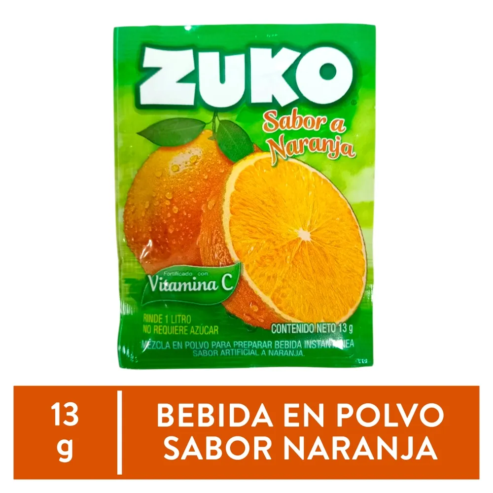 Bebida Instantánea Zuko Naranja - 13 g para comprar online en Estados Unidos