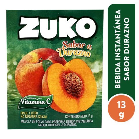 Bebida Zuko Durazno - 13 g para comprar online en Estados Unidos