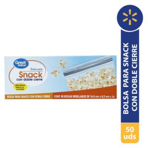 Bolsas resellables Great Value para snack