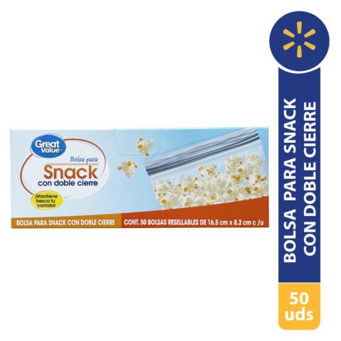 Bolsas resellables Great Value para snack