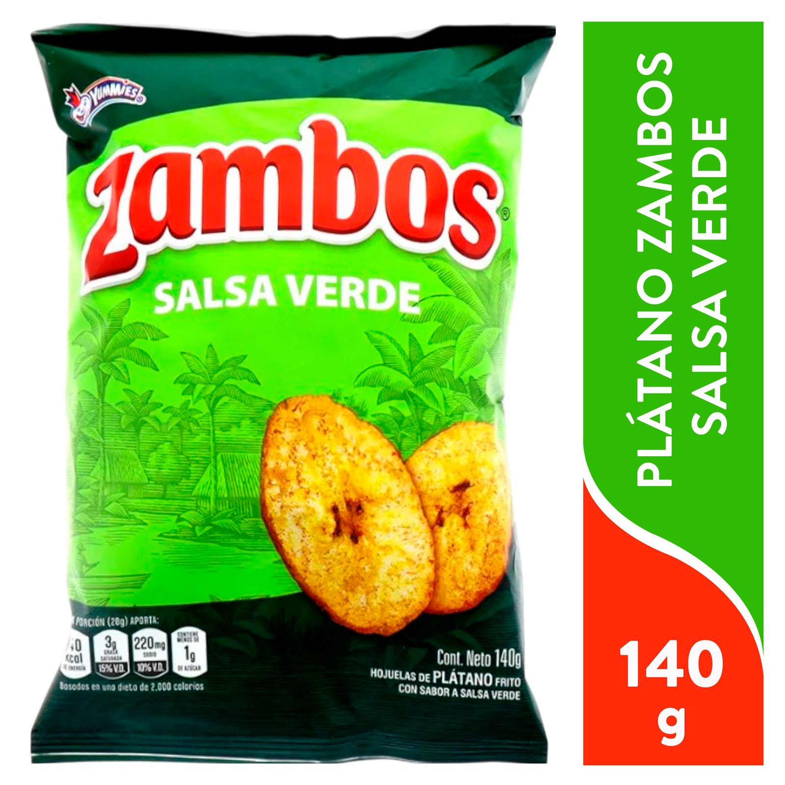 Boquitas Yummies Zambo Salsa Verde - 140 g para comprar online en Estados Unidos