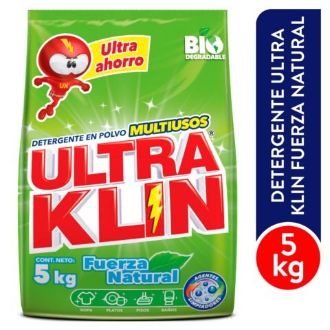 Detergente en Polvo Ultraklin Fuerza Natural 4500g