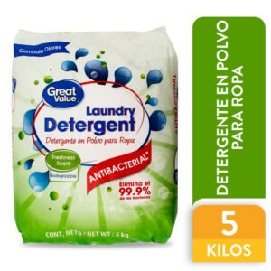 Detergente Great Value En Polvo Antibacterial - 5 kg