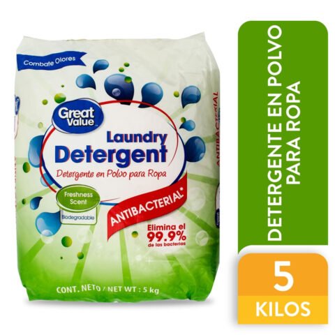 Detergente Great Value En Polvo Antibacterial - 5 kg