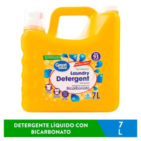 Detergente Líquido Great Value con Bicarbonato de 7 L