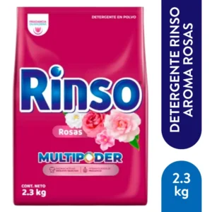 Detergente Rinso en polvo aroma rosas de 2300 g