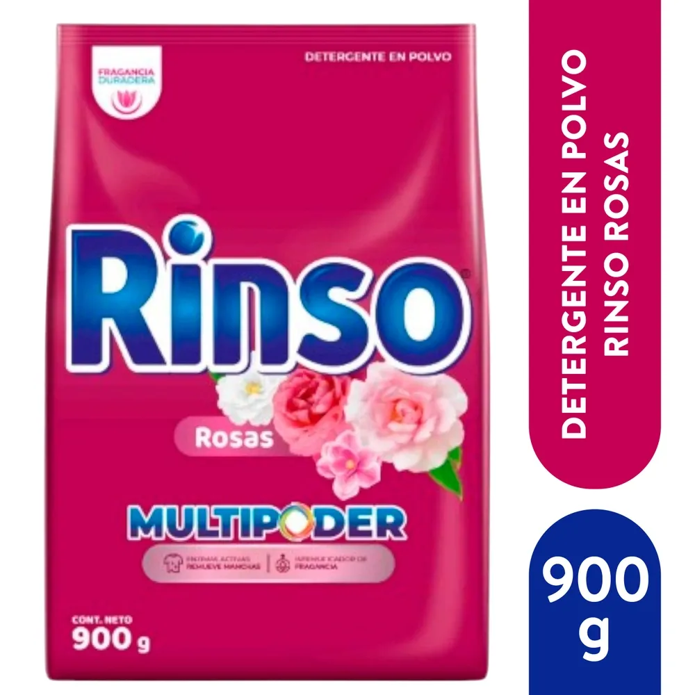 Detergente Rinso En Polvo aroma Rosas - 900 g